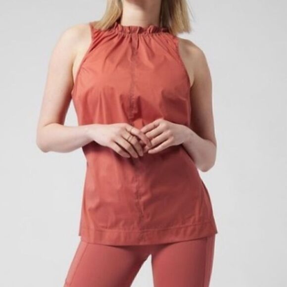 Athleta Terracotta Levitate Run Drawstring Tank Top - Picture 2 of 8